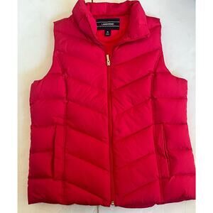 Women's Lands' End Pink Down Puffer Vest Size Medium (10-12)